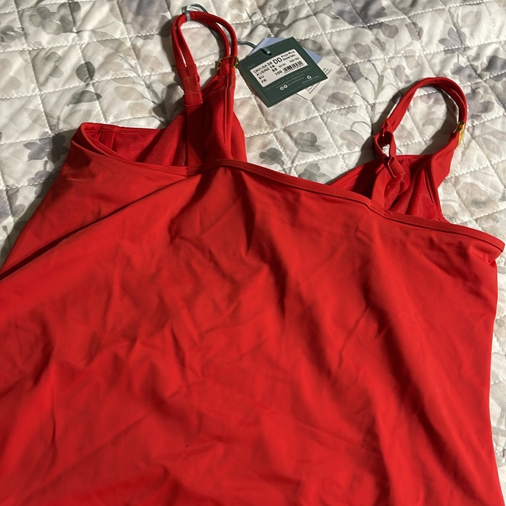 NWT Panache Anya Riva red tankini swim top READ - Picture 4 of 11